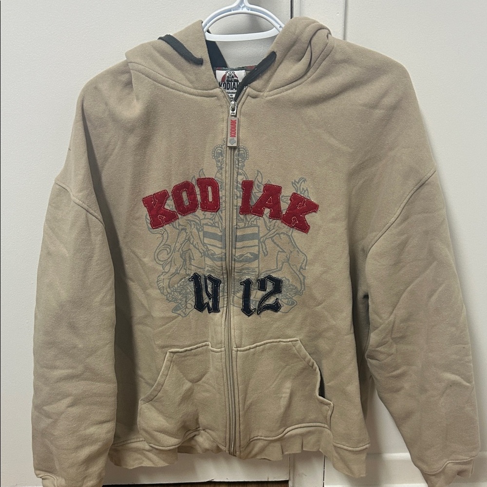 Kodiak Tan and Red Kids Hoodie